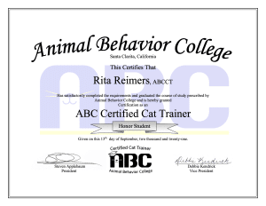 Certified Cat Expert