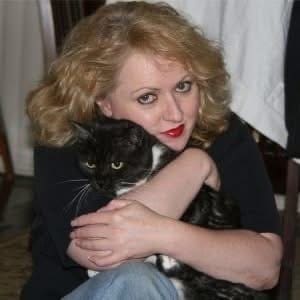 Cat behaviorist Rita with Punkin