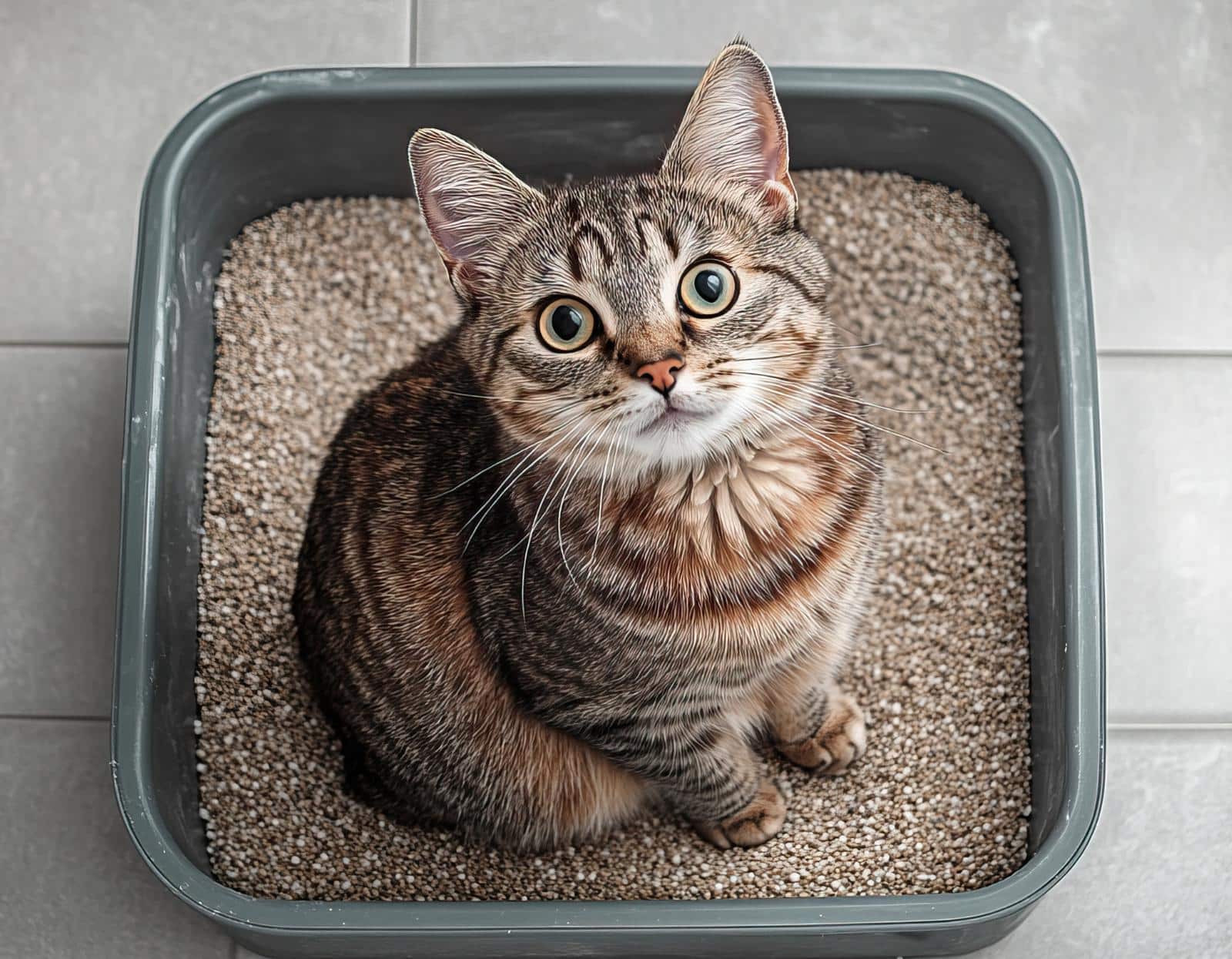 Cat illustrating litter box problems